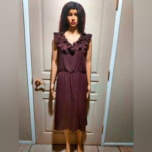 Vintage 90's Brown Ruffle Dress.